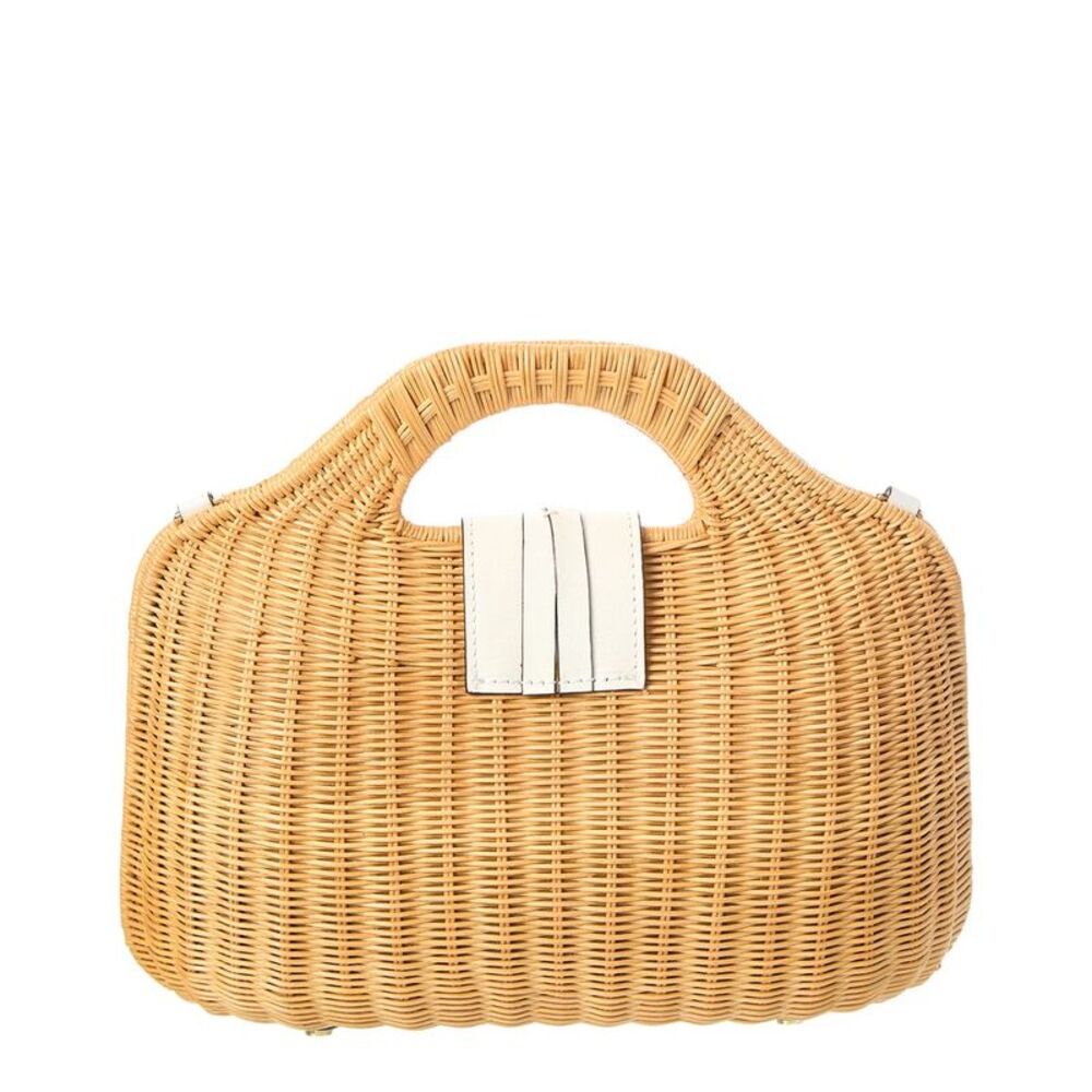 Rafé Gen Wicker Clutch, White - Picture 2 of 4